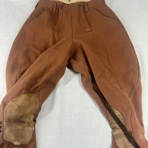 Vintage Dick Jones Breeches‎ Mens 26 Wool Riding Pants Leather Knee Patch 40s